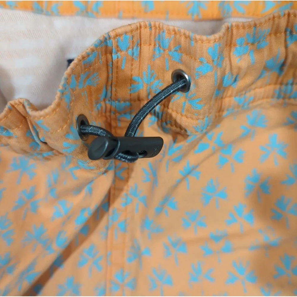 Zegna Sport Swim Trunks Men's L Orange Travel Vacation Beach